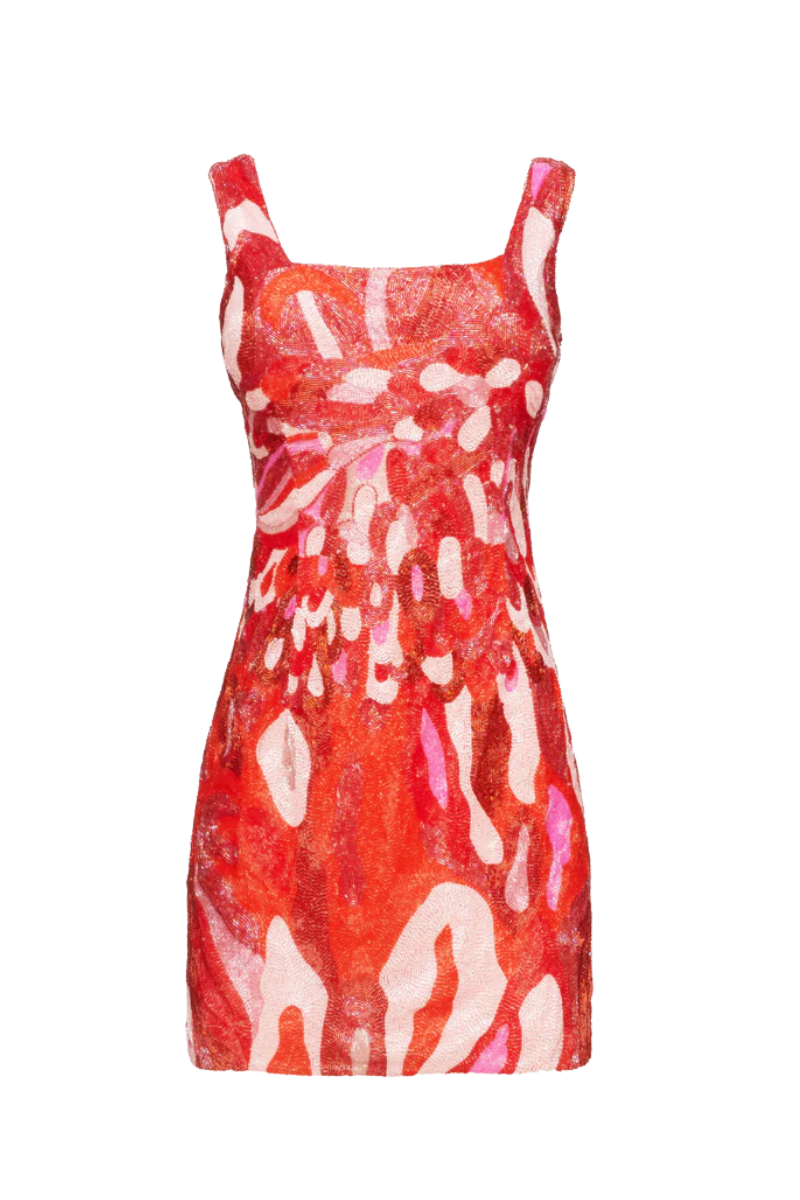 AURELIA DRESS IN ALL RED