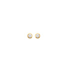 Peracas Bella Stud Earrings in white, small round earrings with a sleek, minimalist design for elegant everyday wear.