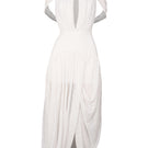 Light pale whisper midi dress by Do Long featuring a flowing silhouette and elegant design, perfect for stylish occasions.