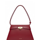 Vikele Studio Stephanie bag in burgundy, a stylish top handle bag with smooth leather and elegant design.