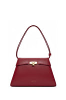 Vikele Studio Stephanie bag in burgundy, a stylish top handle bag with smooth leather and elegant design.