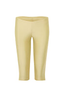 Suncillo dusty butter yellow capris pants with a relaxed fit, lightweight fabric, and casual style perfect for everyday wear.