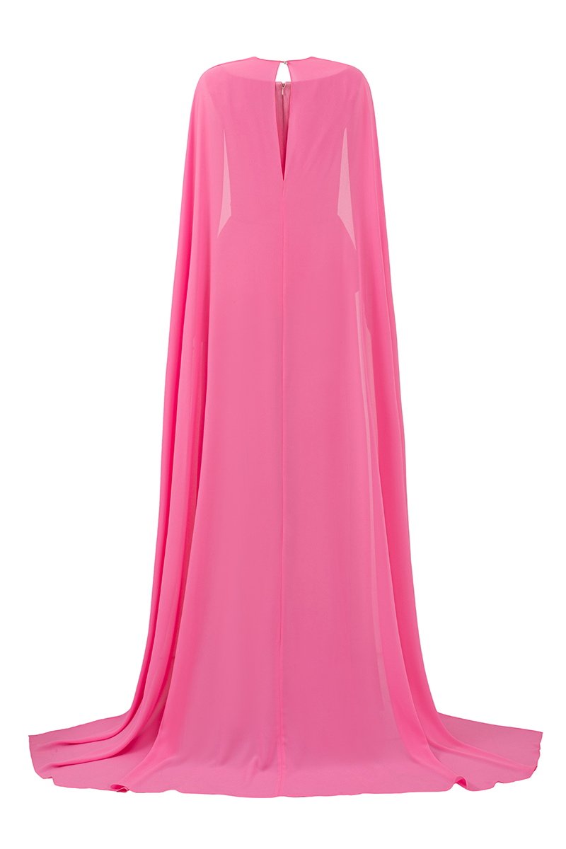 Lune De Soie ruched silk gown in elegant fabric with draped detailing and a flowing silhouette, perfect for formal occasions.