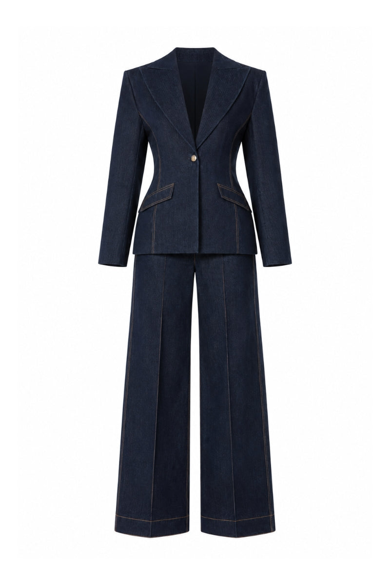 Lili Blanc AXIS trousers, stylish pants with a tailored fit, featuring a smooth fabric and classic design.