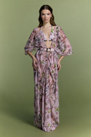 Nur Karaata Island Mirage cover-up, lightweight and stylish beach cover-up with tropical print, perfect for summer resort wear.