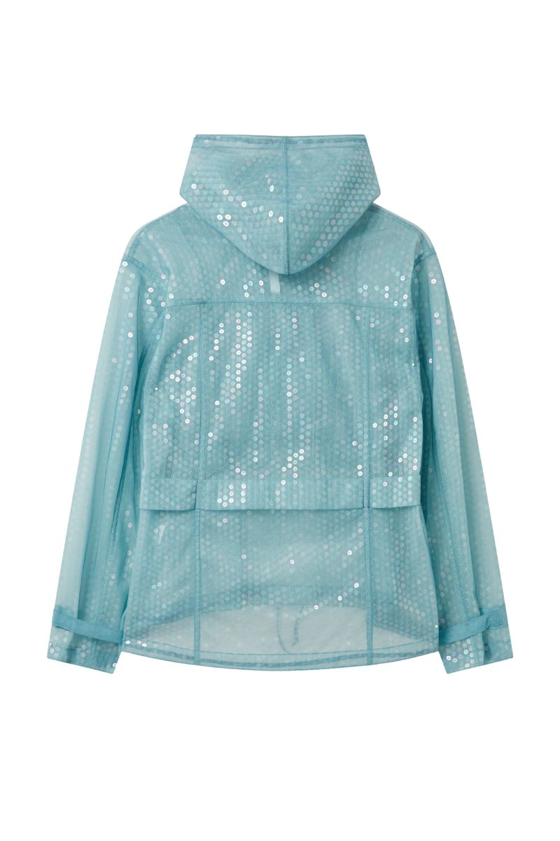 POP TULLE SPORTS JACKET IN BLUE MIX - CULT MIA