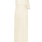 Light beige vanilla drape maxi dress by TONYY featuring flowing fabric and elegant design, perfect for summer wear.