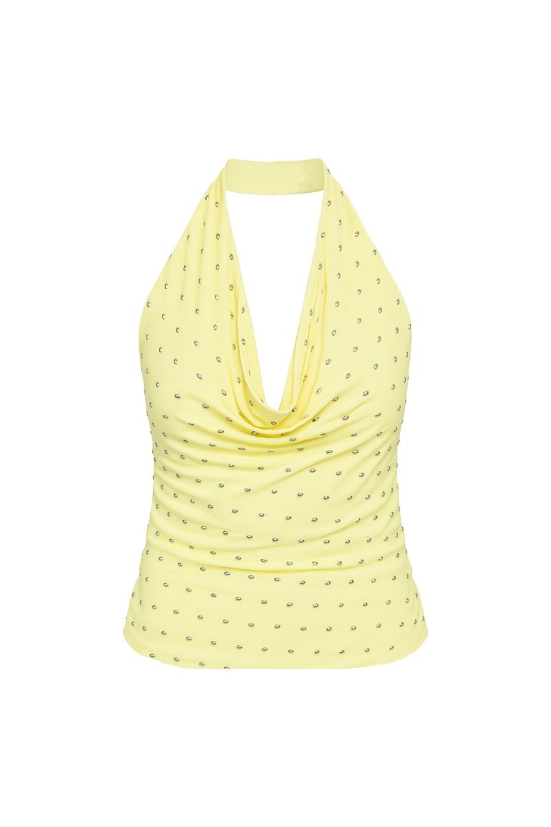 FRANCA JERSEY BLOUSE IN LEMONADE - CULT MIA