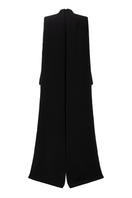 Lune De Soie velvet satin gown with long back flap, elegant floor-length dress with flowing fabric and sophisticated design.
