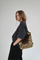 Taupe Gigi shoulder bag by Vikele Studio featuring a sleek design and adjustable strap, perfect for everyday use.