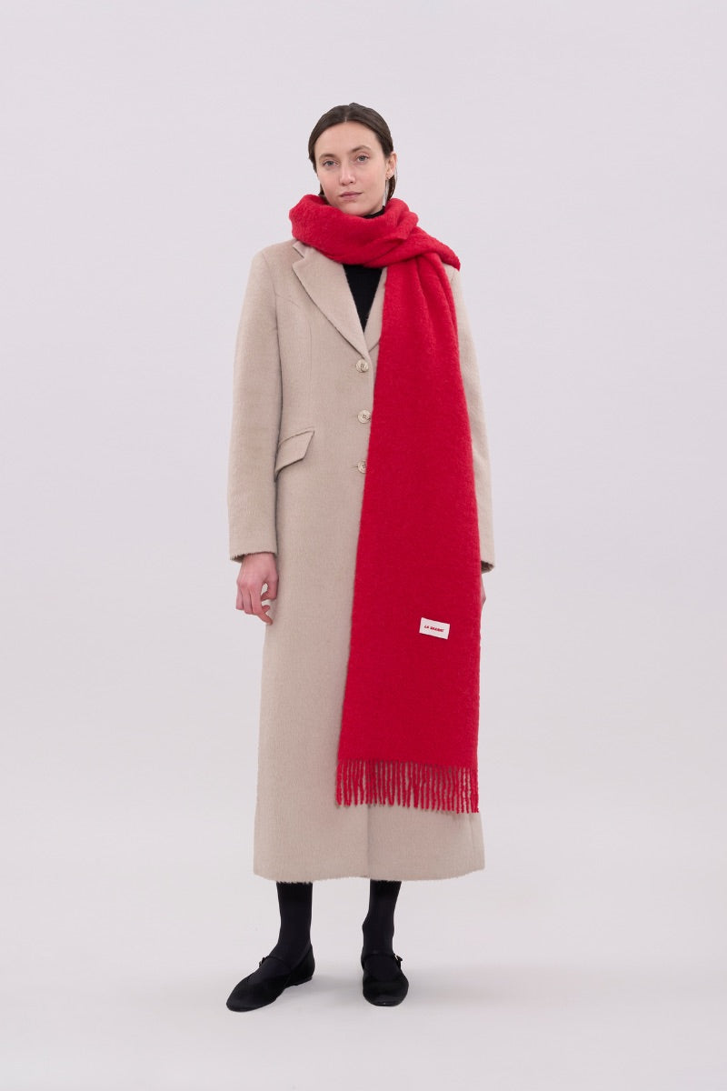 OVERSIZED SCARF IN RED - CULT MIA