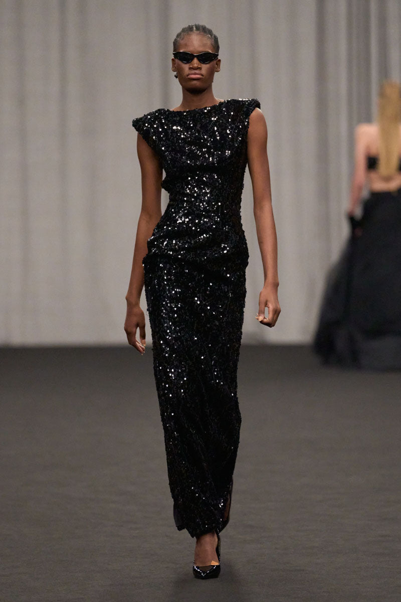 SCULPTED SEQUIN GOWN
