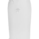 Off-white Belle lace knee-length midi skirt by Stolen Stores, featuring delicate lace fabric and a fitted waist.