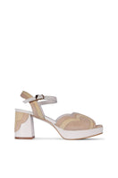 Terry de Havilland Esme Heels in sandy color, showcasing elegant high-heeled shoes with a sleek design and pointed toe.