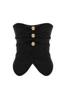 Black Acaria Studio GURU top, stylish sleeveless blouse with a relaxed fit, featuring a high neckline and contemporary design.