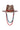 DOUBLE CHAIN RED AND TURQUOISE FEDORA