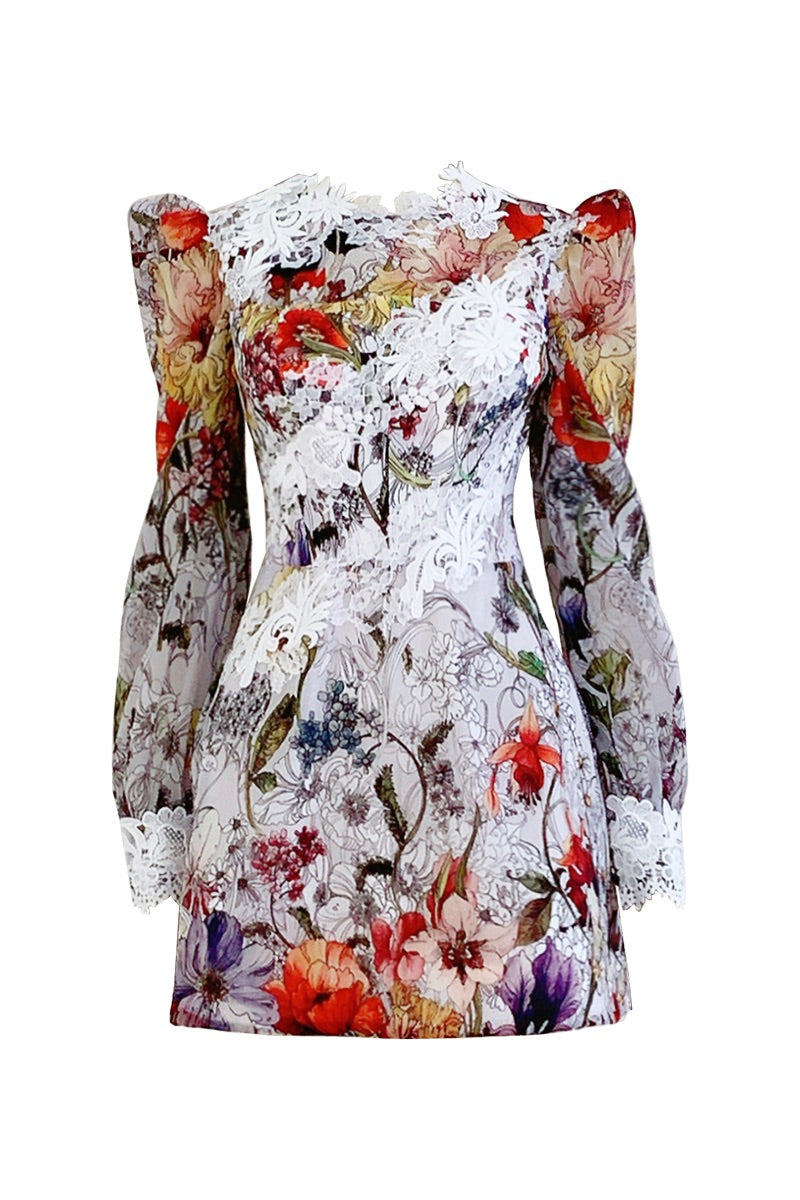 BLOOMING ELEGANCE MINI DRESS