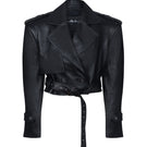 LARETAGGIO NOVARA jacket displayed on a hanger, showcasing its stylish design and fabric details.