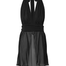 Black halter top by Suncillo, stylish sleeveless tops with a fitted design, displayed on a neutral background.