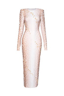 Do Long velvet instinct midi dress featuring a fitted silhouette and elegant design, perfect for stylish occasions.