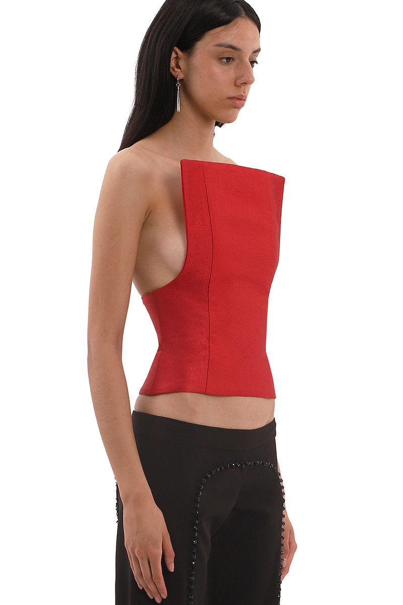 RED SQUARE CORSET - CULT MIA