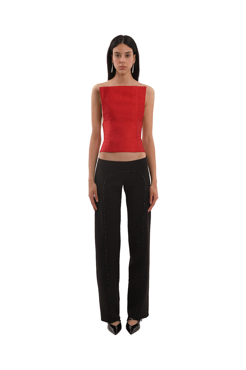 RED SQUARE CORSET - CULT MIA