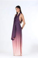 AquaRel Studio purple gradient maxi dress from the Solace collection, flowing fabric with a stylish, elegant design.