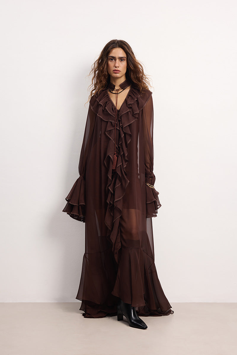 OCEAN OF TENDERNESS MAXI DRESS BROWN