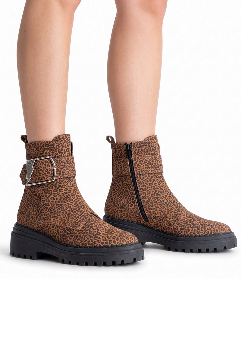 Terry de Havilland Festival Animal print boots with leopard pattern, stylish footwear featuring bold, colorful animal design.