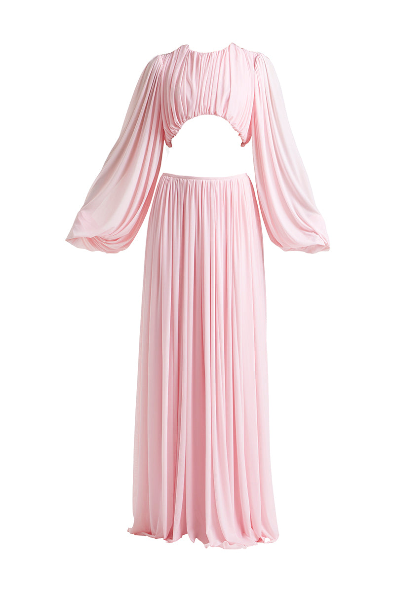 Deme By Gabriella Betty Co-ord Set in Noa Pink featuring matching top and pants, stylish and comfortable women's fashion ensemble.