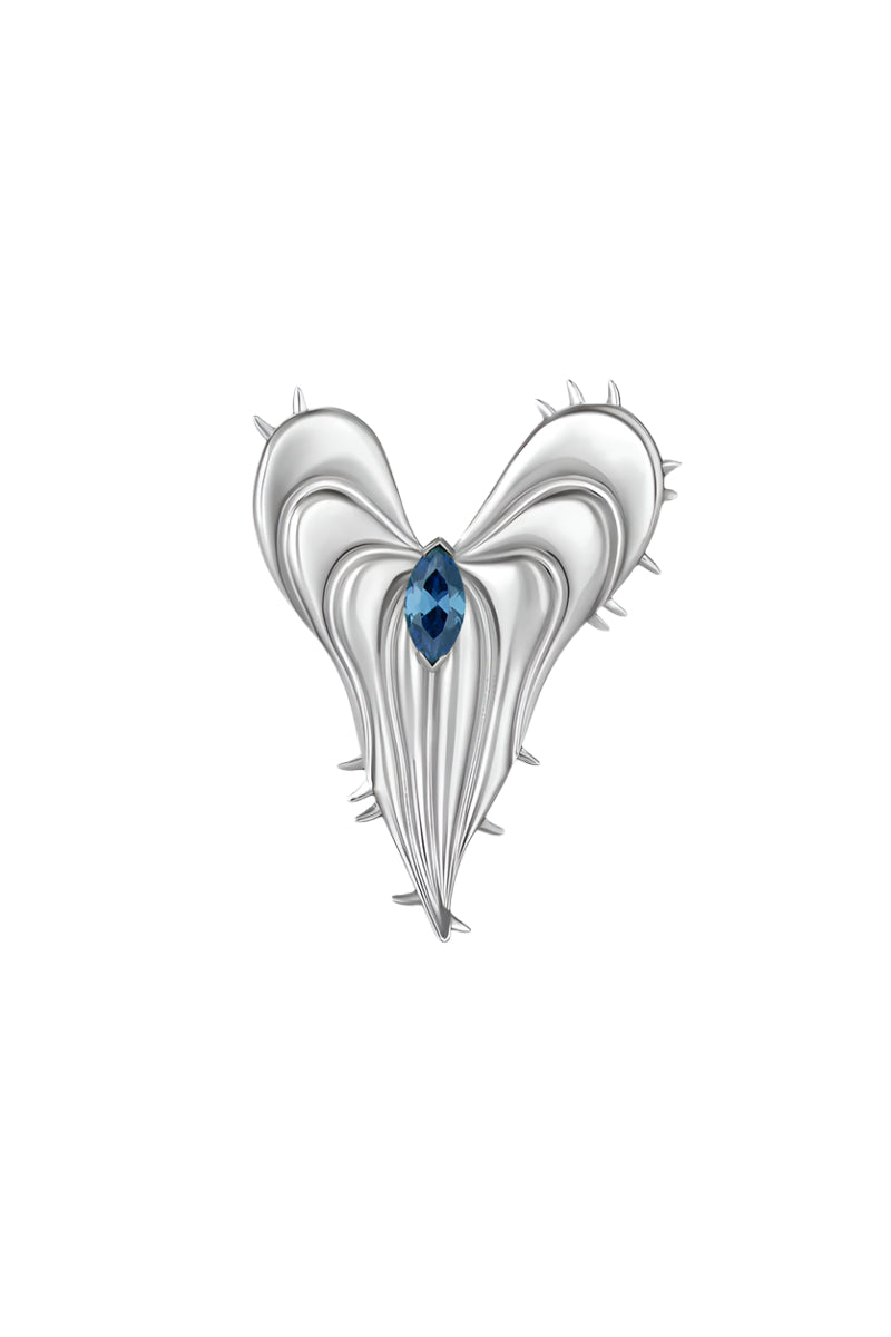 Silver leaf ring by Poché featuring a delicate, nature-inspired design, perfect for elegant jewelry collection.