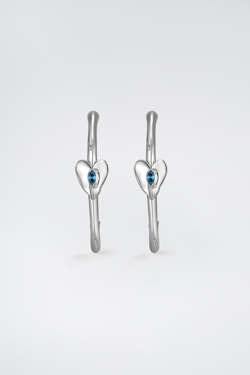 LEAF HOOPS IN SILVER - CULT MIA