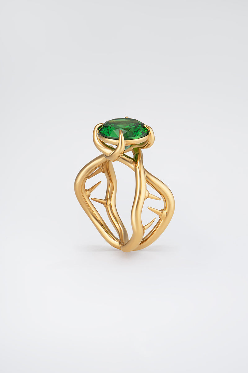 Gold Thorn Ring by Poché featuring a delicate thorn design, perfect for adding subtle elegance to everyday jewelry collection.