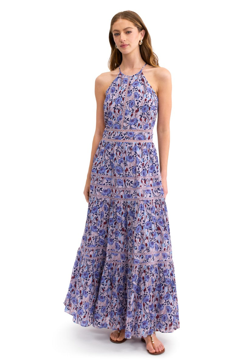 rebecca taylor dress Raquel The separate belt defines the waist Long Sleeve Paint Garden Dress