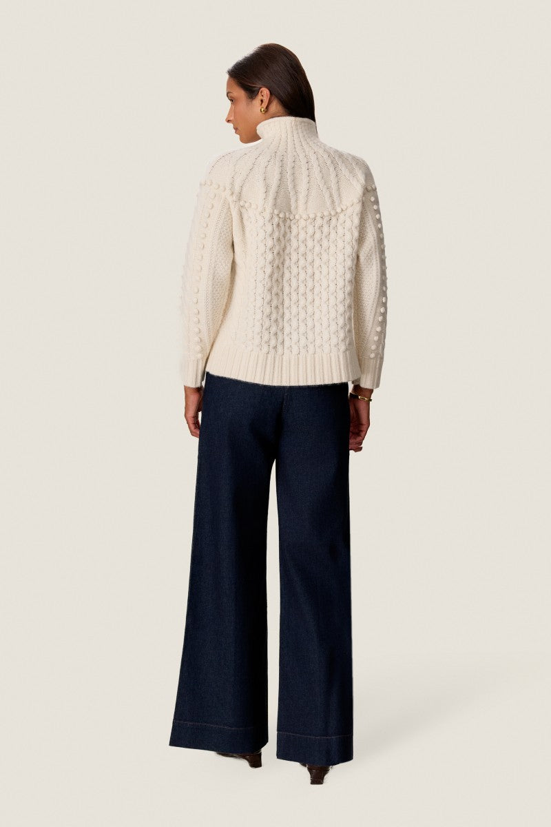 Rebecca Taylor Raven turtleneck sweater in soft knit, featuring a classic high neckline and cozy fit.