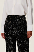 Rebecca Taylor Lauren wrap pants in soft fabric, featuring a high waist and stylish tailored fit.