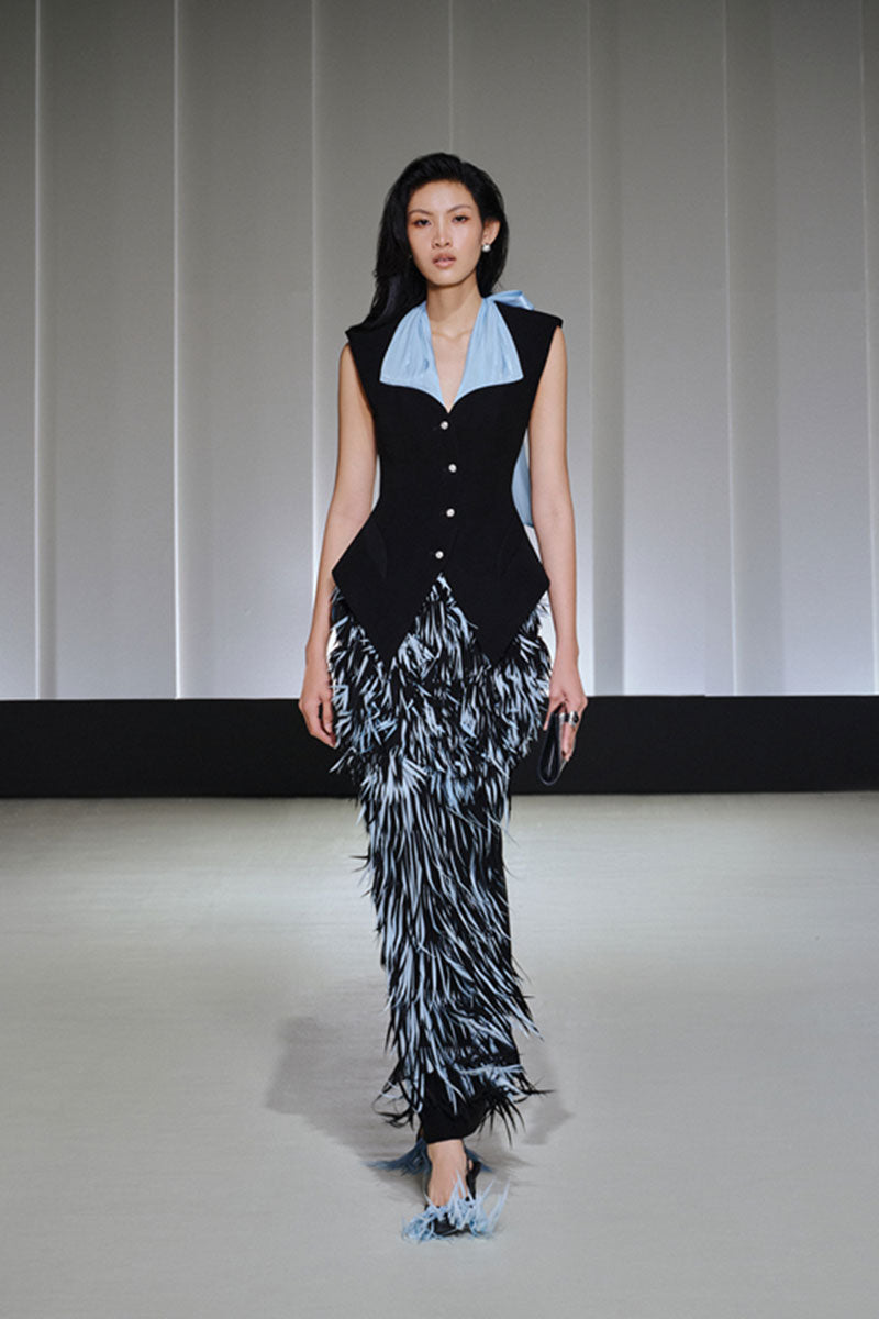 Jenny K Tran Retford blazer jacket, tailored men's blazer with classic lapel and sleek fit, stylish formal outerwear.