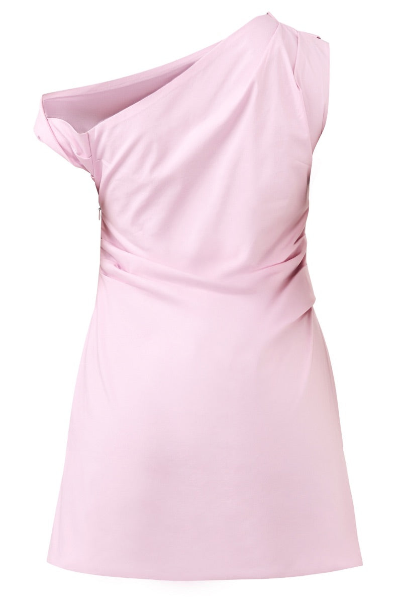 Summer Away SANNES Rose Shadow mini dress featuring a flowy silhouette and delicate rose shadow print.