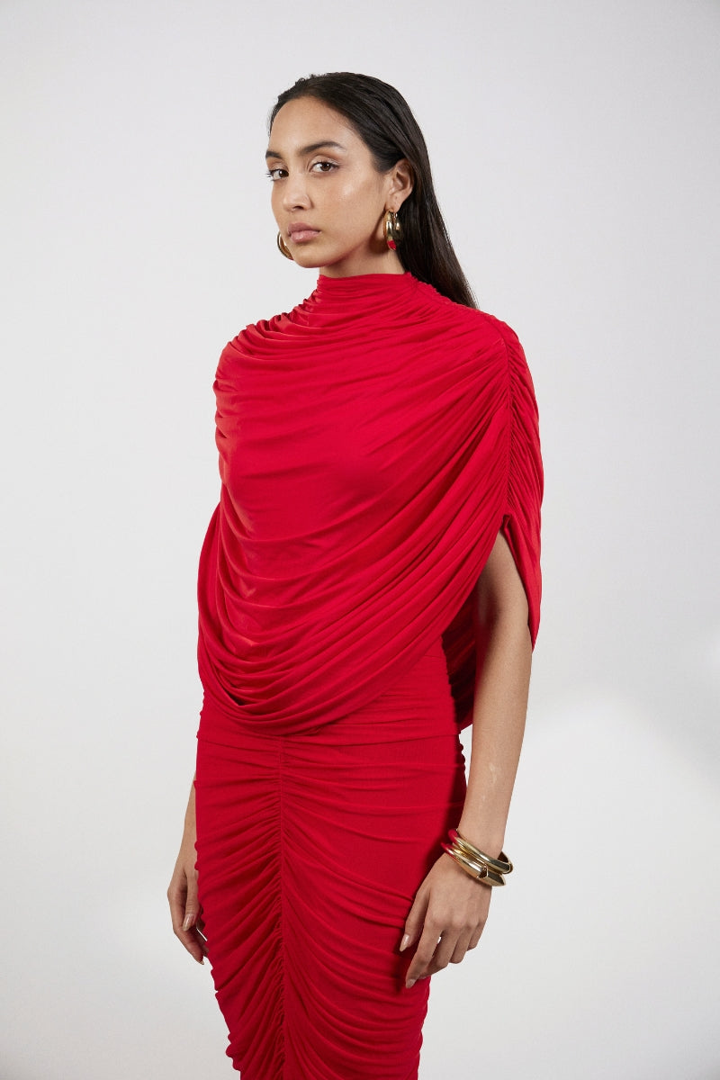 Deme By Gabriella Vienna Maxi Dress in flowing fabric with a stylish design, perfect for elegant occasions.