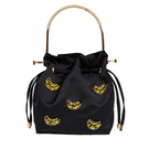 Waiwai Rio BEL Banana Satin Bag, top handle design in vibrant yellow satin with sleek finish and elegant strap detail.
