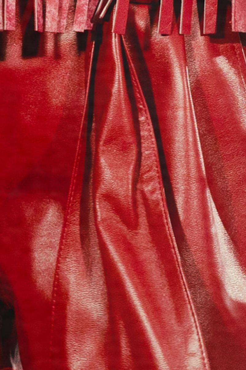 MOONBOW LEATHER SHORTS RED - CULT MIA
