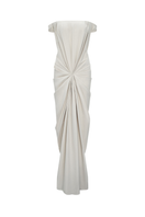 Ivory TONYY maxi dress with flowing fabric and sleeveless design, perfect for summer or formal occasions.