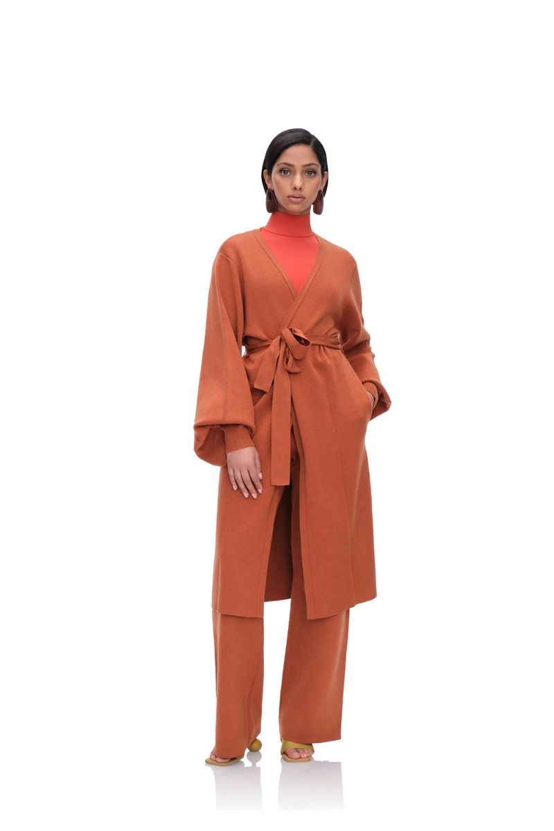 ONA KNIT CARDIGAN IN PUMPKIN - CULT MIA