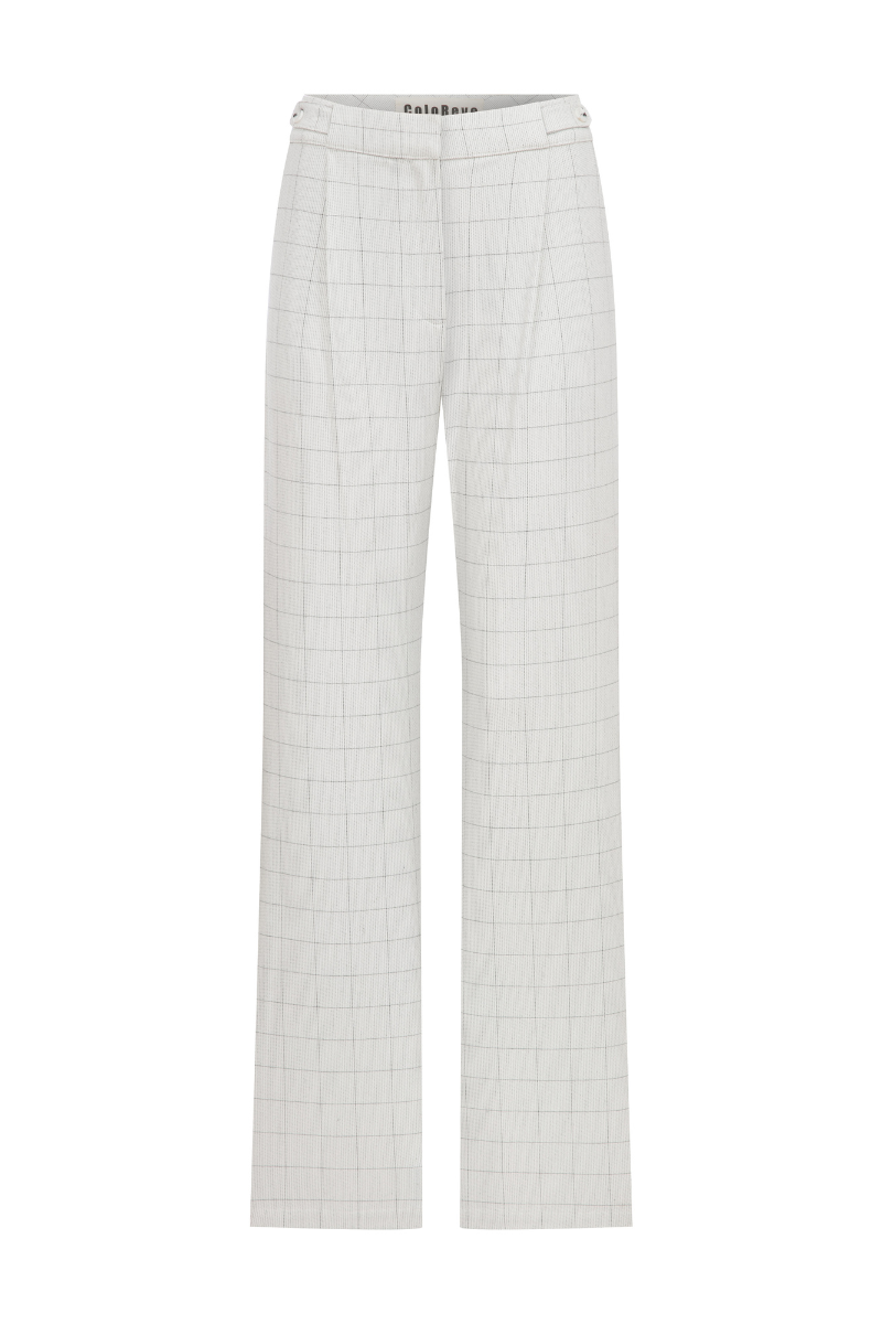 RELAXED FIT PANTS IN OFF-WHITE - CULT MIA