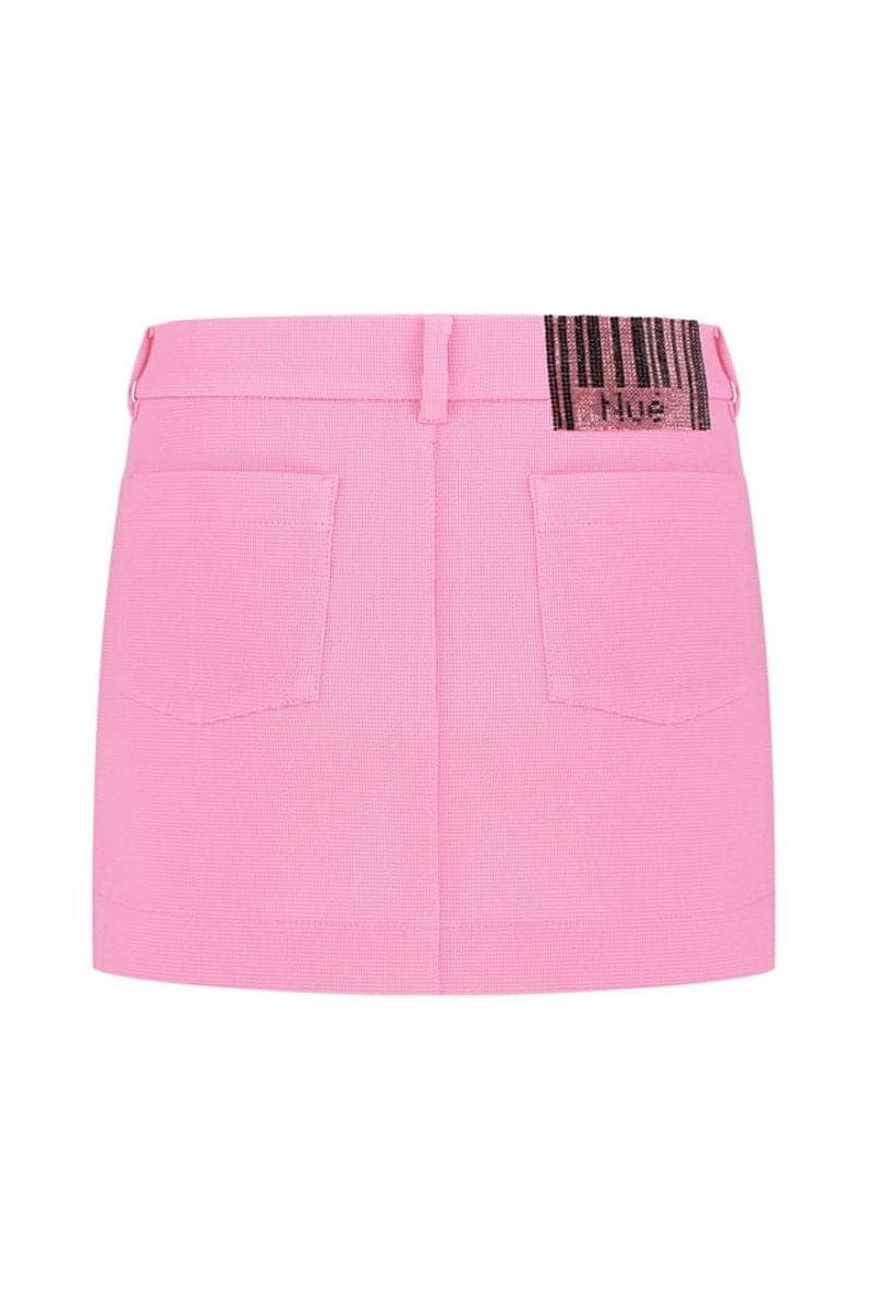 PINK WAFFLE LOW-RISE MINI SKIRT - CULT MIA