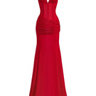 CEM sleeveless V-neck chiffon maxi dress featuring flowing fabric and a relaxed fit, perfect for elegant summer occasions.