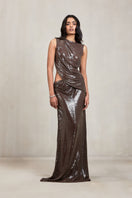 Deme By Gabriella espresso brown co-ord set featuring matching top and pants, stylish and comfortable for casual wear.