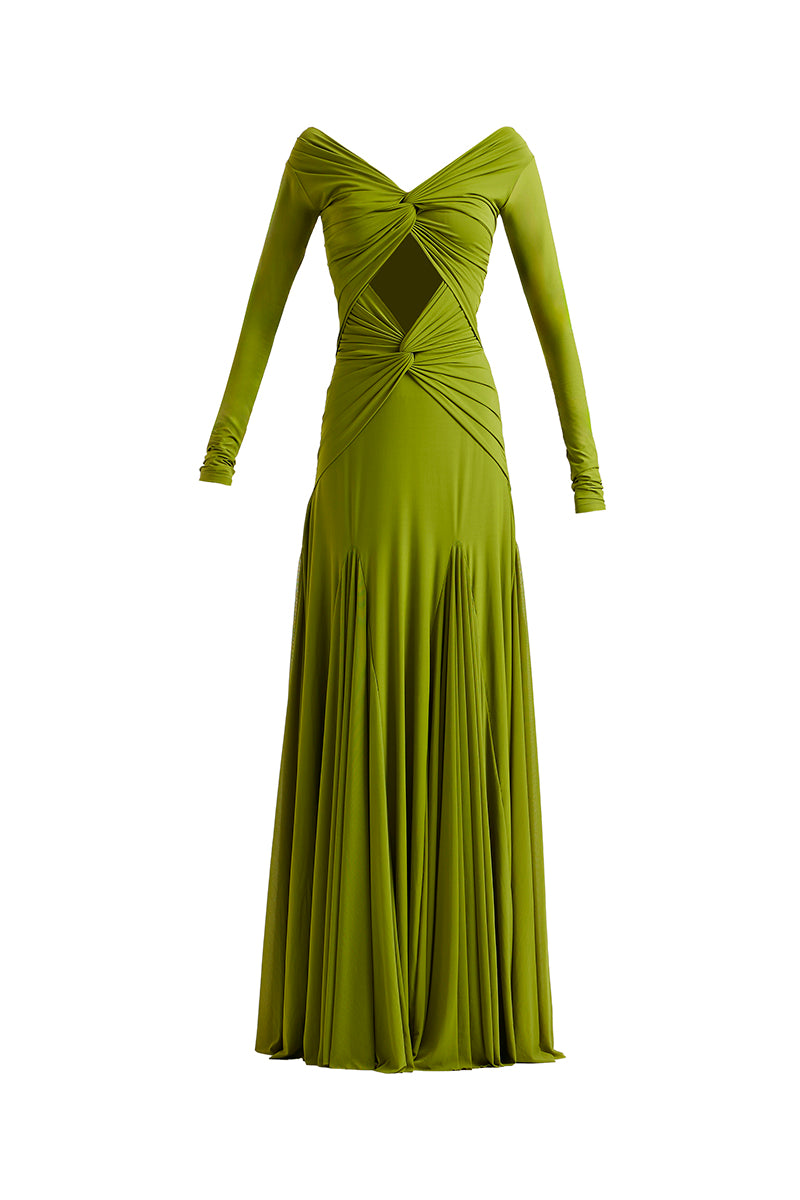 CLEA DRESS IN LIME GREEN | CULT MIA