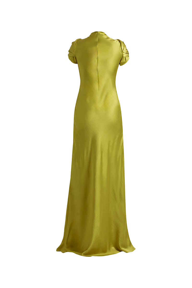 Elegant Deme By Gabriella Clover Dress gown with intricate embroidery and flowing fabric, perfect for formal occasions.