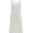 White Little Heart slip dress nightgown by Not Just Pajama, featuring soft fabric and delicate heart details.